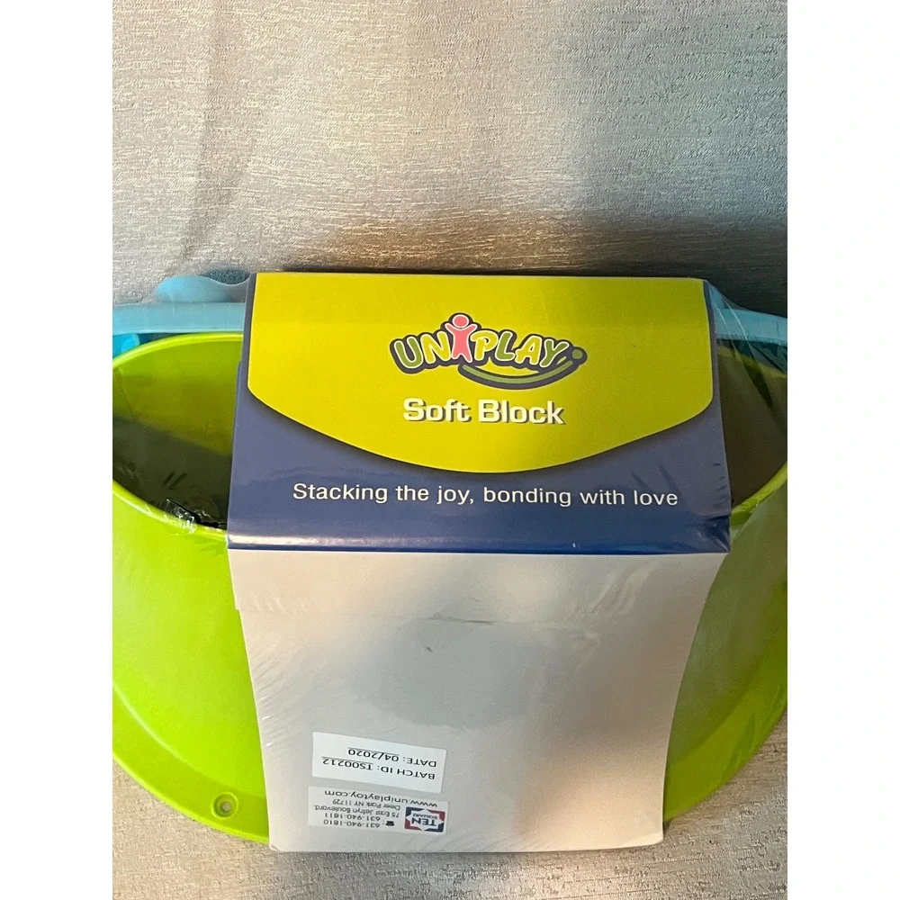 UniPlay Soft Block UNISHELF Blue Green Kids Building Toy Storage Bin NEW
